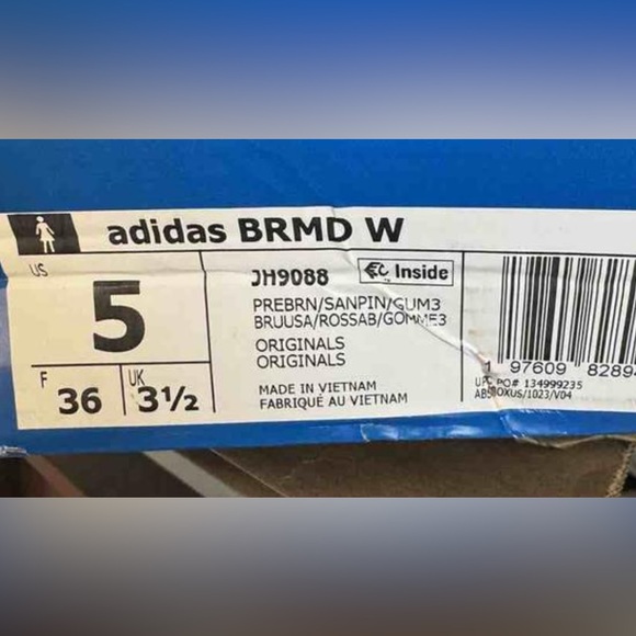 Adidas BRMD Brown Sneakers with Sandy Pink Stripes - Picture 12 of 12